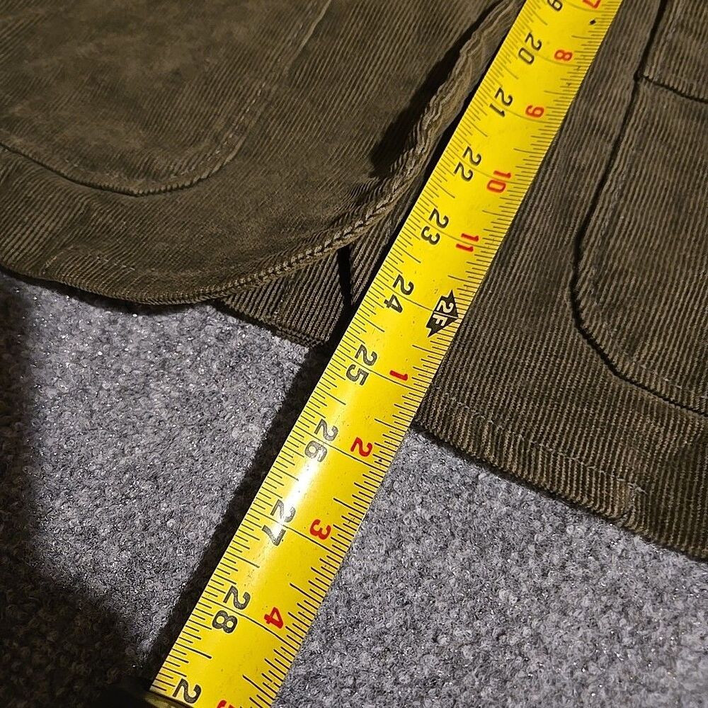 BITTEN Sarah Jessica Parker Corduroy Blazer Jacket Womens XS Green 2-Button - Picture 9 of 10